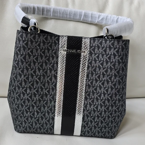 Michael Kors | Bags | Michael Kors Black And Silver Shoulder  display picture 1
